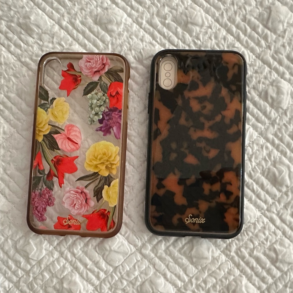 Sonix iPhone 10 X XS Floral and Tortoise Shell Cases Bundle Set